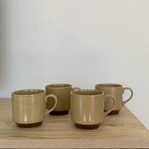Vintage Hearthside hand painted stoneware mugs set of 4